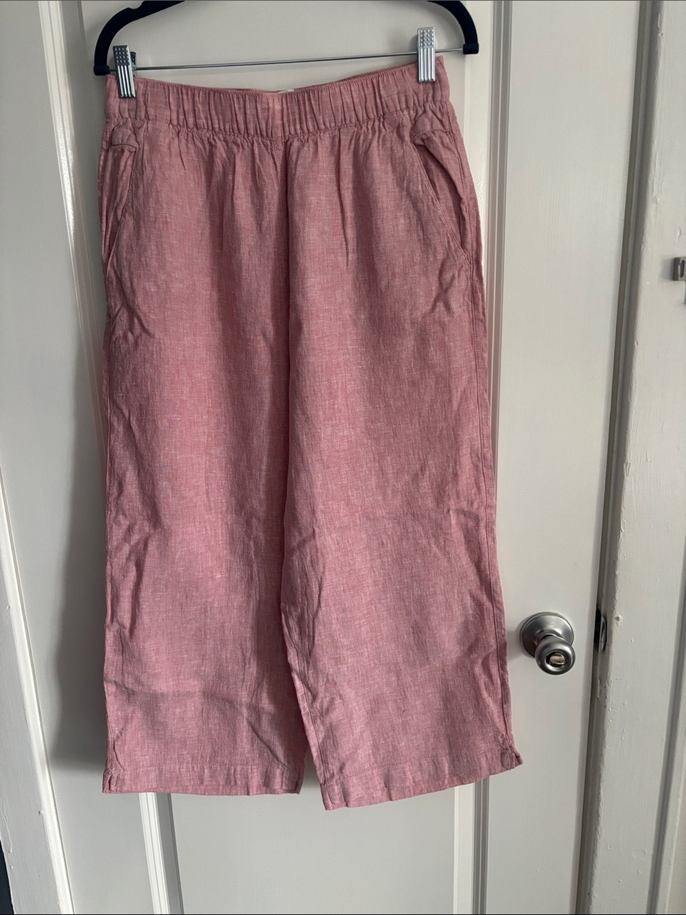 Cynthia Rowley Pink Linen Blend Wide Leg Pants